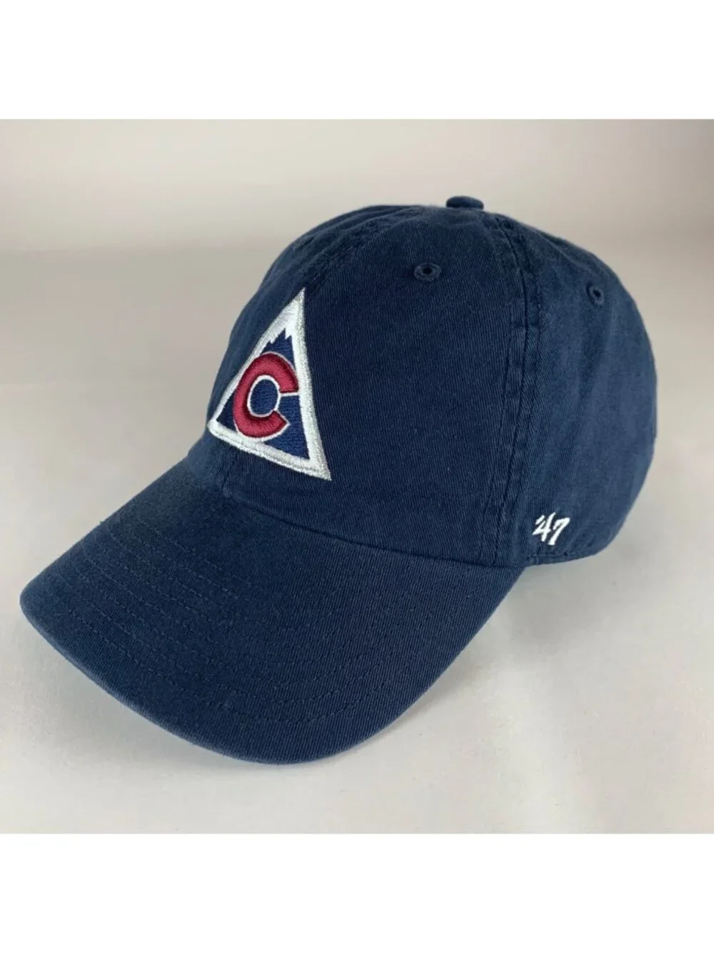 Colorado Avalanche NHL Navy Blue 47 Brand Clean Up Relaxed Fit Strapback Hat